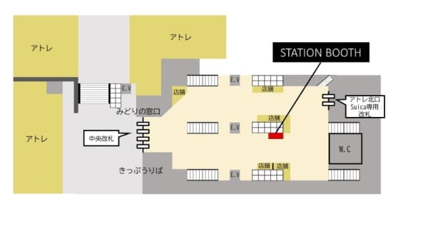 STATION WORK浦和駅改札内　地図